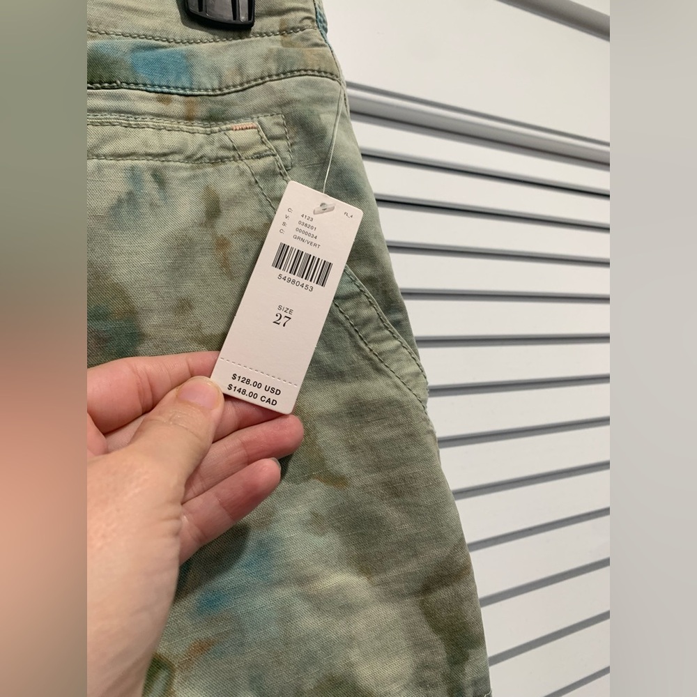 NWT Anthropologie The Wanderer cargo style linen/cotton blend size 27 gorpcore - Picture 8 of 11